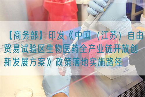 【商務(wù)部】印發(fā)《中國(江蘇)自由貿(mào)易試驗(yàn)區(qū)生物醫(yī)藥全產(chǎn)業(yè)鏈開放創(chuàng)新發(fā)展方案》政策落地實(shí)施路徑?(圖1) 【商務(wù)部】印發(fā)《中國(江蘇)自由貿(mào)易試驗(yàn)區(qū)生物醫(yī)藥全產(chǎn)業(yè)鏈開放創(chuàng)新發(fā)展方案》政策落地實(shí)施路徑?(圖1)